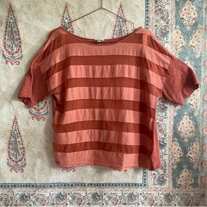 Retro Urban Outfitters Ecote Mesh striped Orange Tee